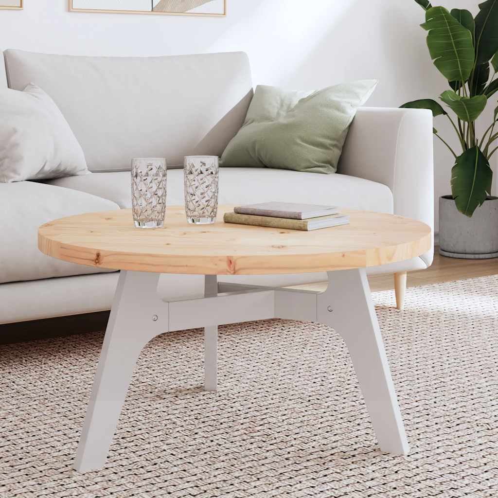 Tablero de mesa redondo madera maciza de pino blanco Ø30x3 cm