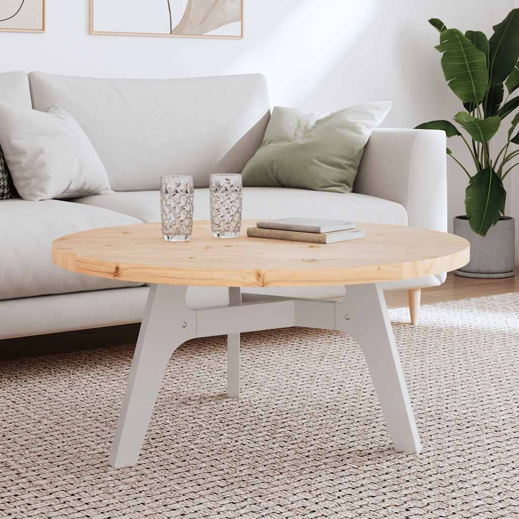 Tablero de mesa redondo madera maciza de pino blanco Ø30x3 cm