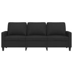 Sofá de 3 plazas de tela negro 180 cm