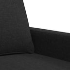 Sofá de 3 plazas de tela negro 180 cm
