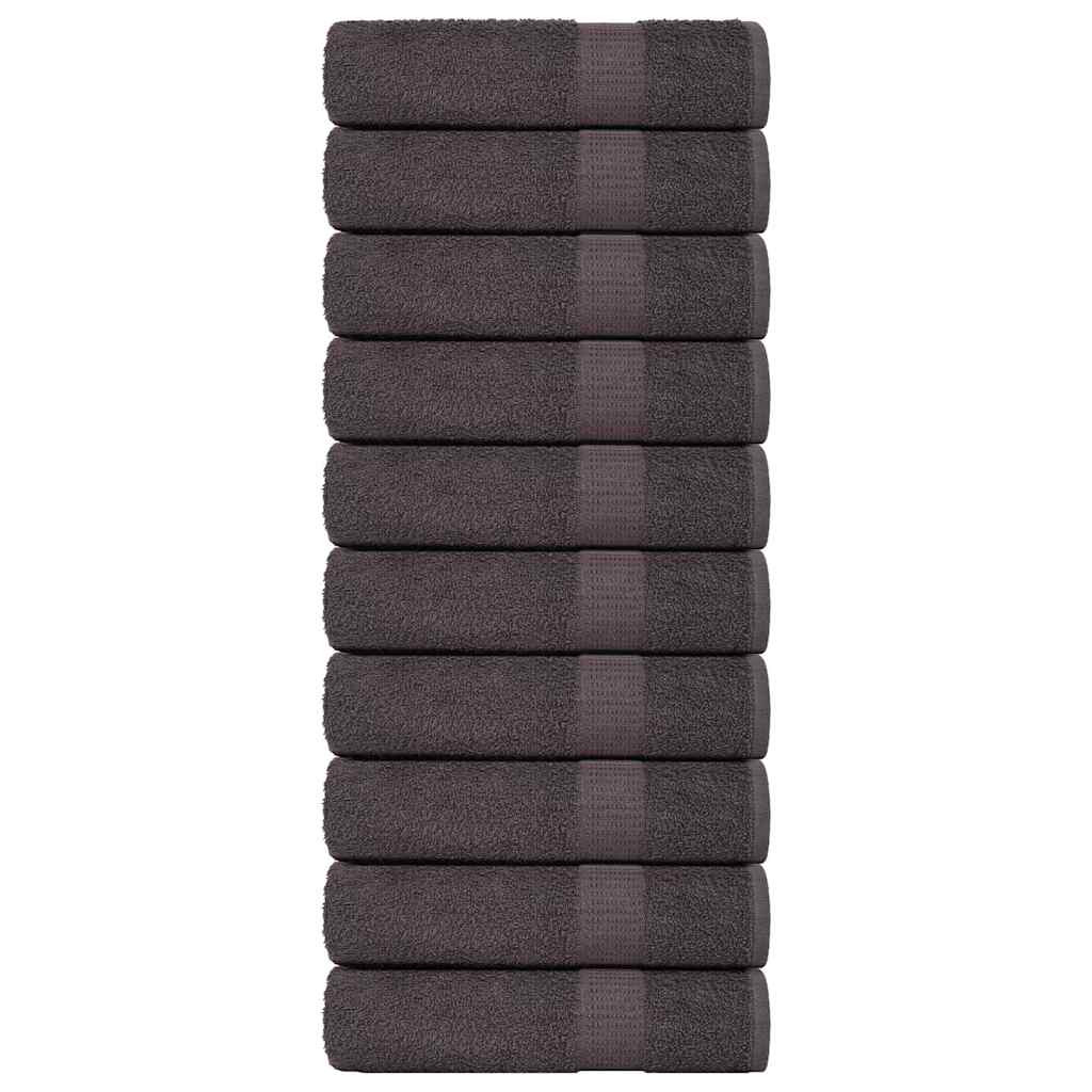 Toallas de mano FROGN 10 uds antracita 50x100 cm 360 g/m²