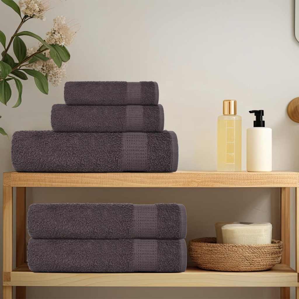 Toallas de mano FROGN 10 uds antracita 50x100 cm 360 g/m²