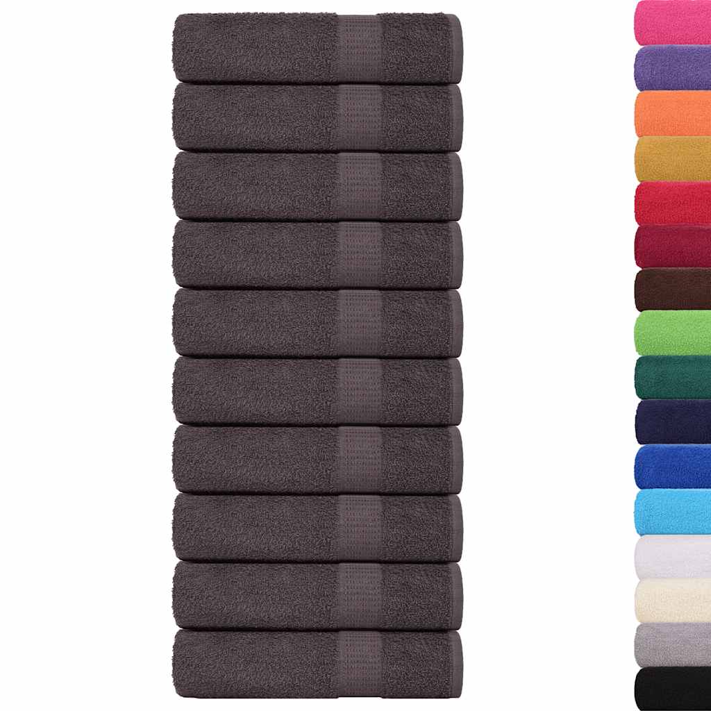 Toallas de baño FROGN 10 uds antracita 100x150 cm 360 g/m²