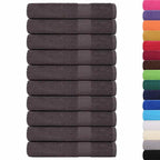 Toallas FROGN 10 uds antracita 100x200 cm 360 g/m²