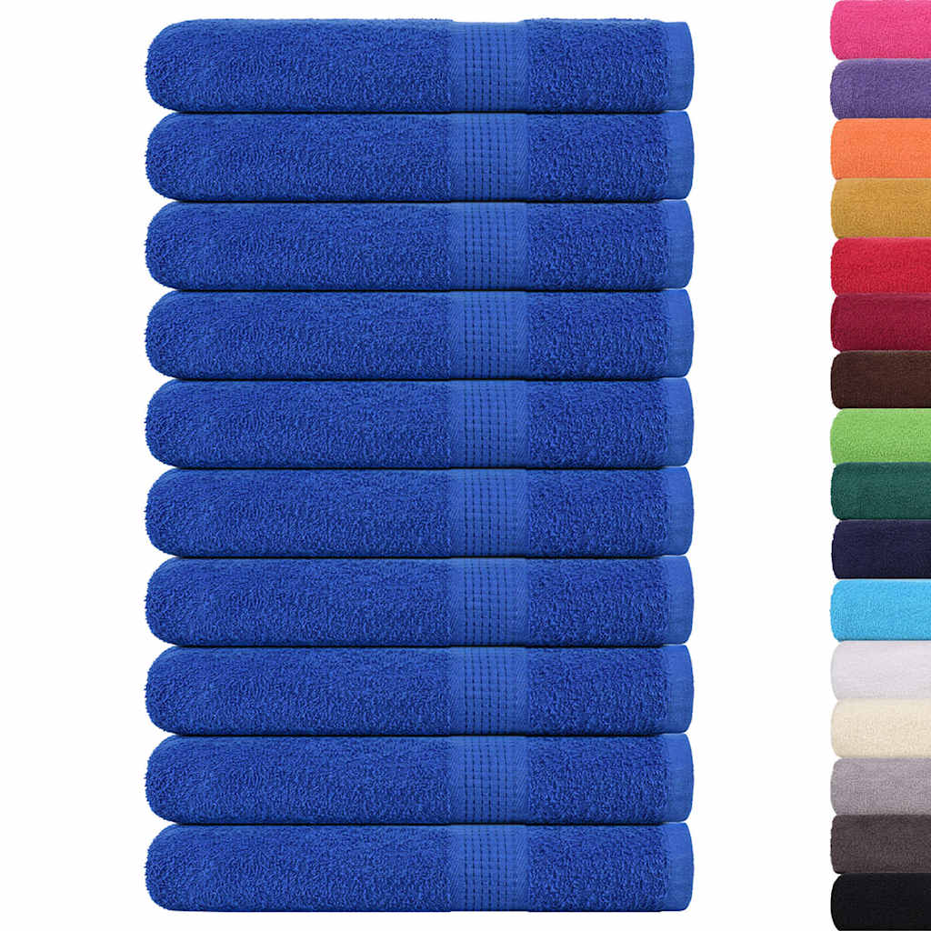 Toallas de sauna FROGN 10 uds azul 80x200 cm 360 g/m²