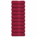 Toallas de baño FROGN 10 uds burdeos 30x30 cm 360 g/m²