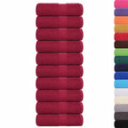 Toallas de baño FROGN 10 uds burdeos 30x30 cm 360 g/m²