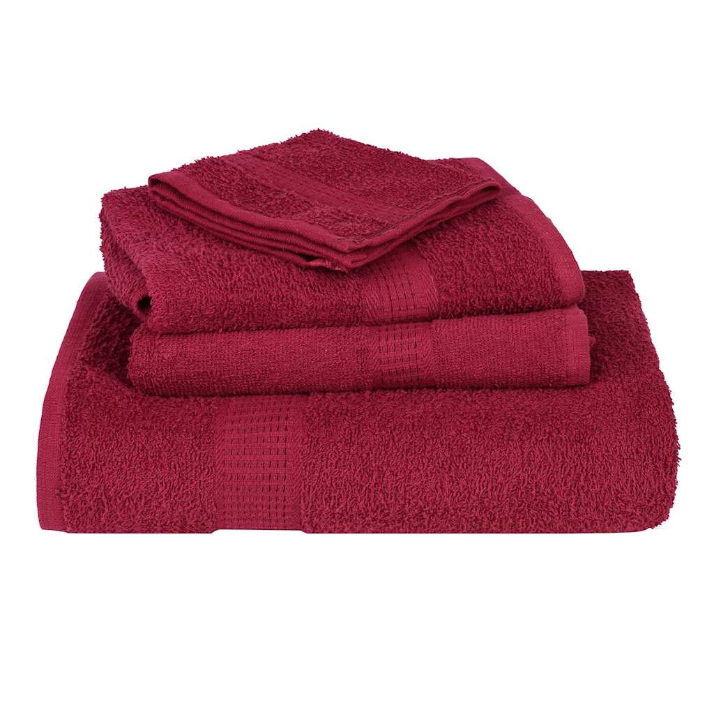 Toallas de baño FROGN 10 uds burdeos 30x30 cm 360 g/m²