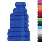 Juego de toallas FROGN 12 piezas azul 360 g/m²