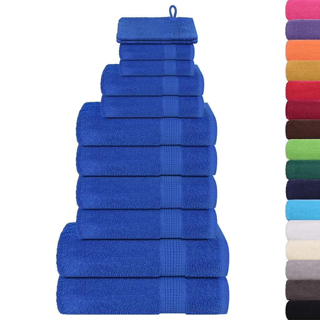 Juego de toallas FROGN 12 piezas azul 360 g/m²
