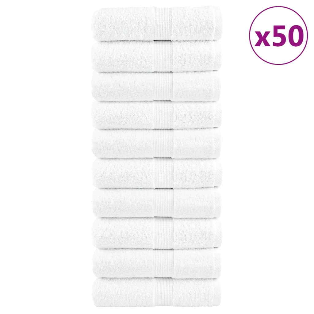 Toallas premium SOLUND 50 uds blanco 15x21 cm 600 gsm
