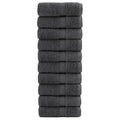 Toallas de baño premium SOLUND 10 uds antracita 30x30 cm 600 g/m²