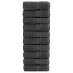 Toallas de baño premium SOLUND 10 uds antracita 30x30 cm 600 g/m²