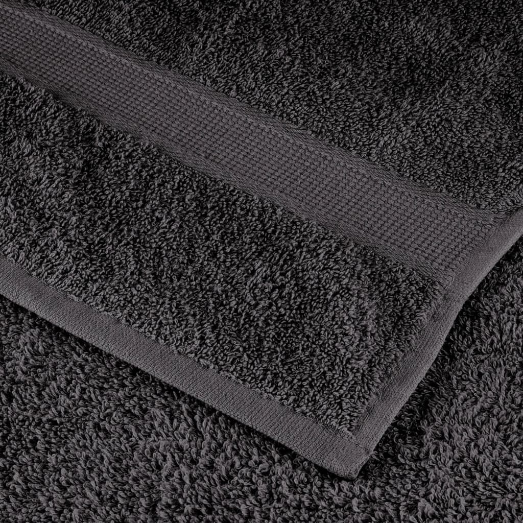 Toallas de baño premium SOLUND 10 uds antracita 30x30 cm 600 g/m²