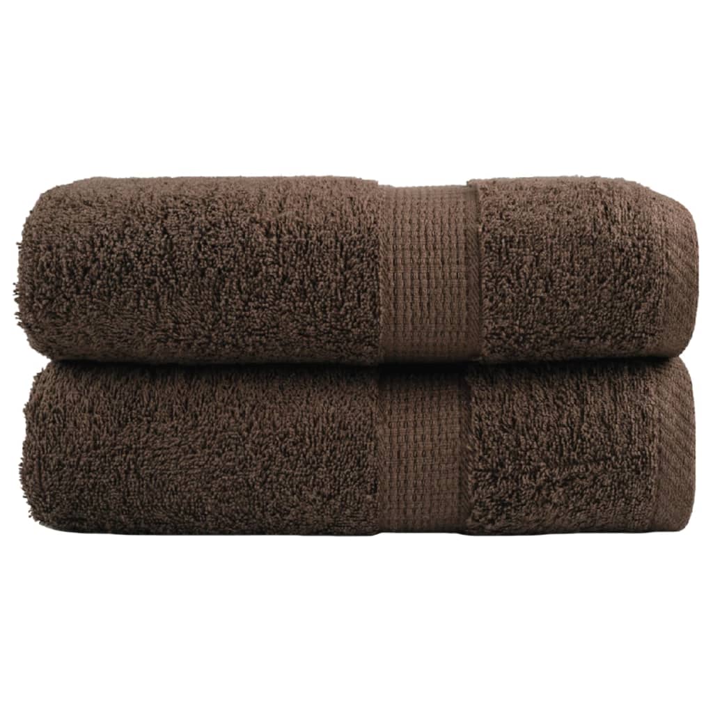 Toallas de baño premium SOLUND 10 uds antracita 30x30 cm 600 g/m²