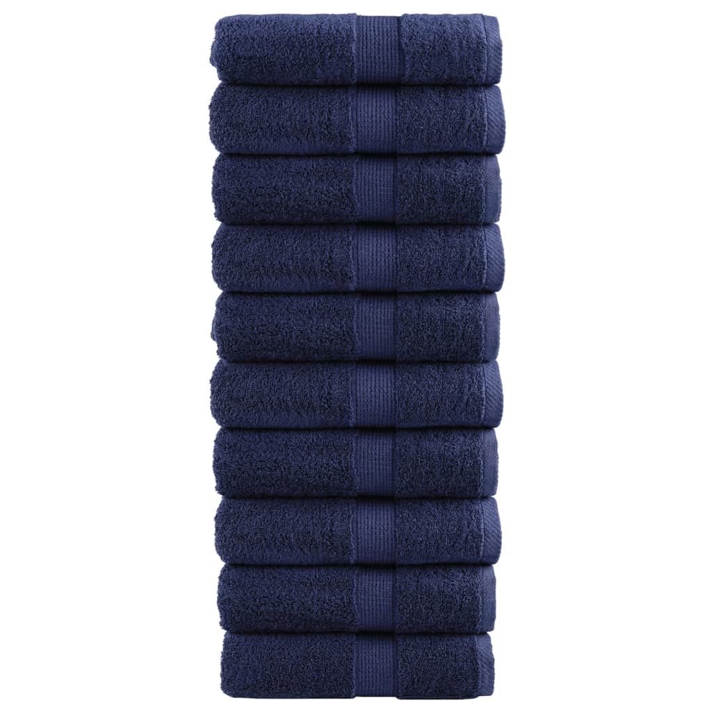 Toallas de baño premium SOLUND 10 uds antracita 30x30 cm 600 g/m²