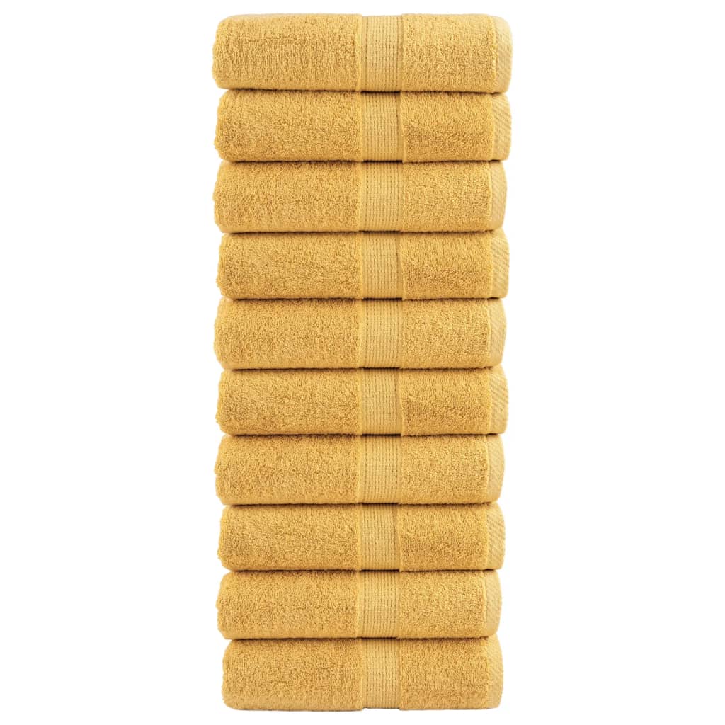 Toallas de baño premium SOLUND 10 uds antracita 30x30 cm 600 g/m²