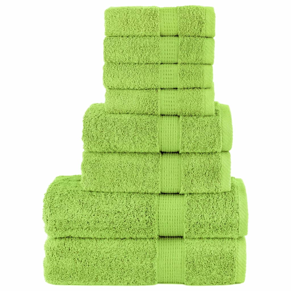 Juego de toallas premium SOLUND 12 uds verde 600 gsm