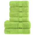 Juego de toallas premium SOLUND 6 uds verde manzana 600 gsm