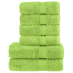 Juego de toallas premium SOLUND 6 uds verde manzana 600 gsm
