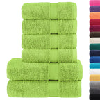 Juego de toallas premium SOLUND 6 uds verde manzana 600 gsm