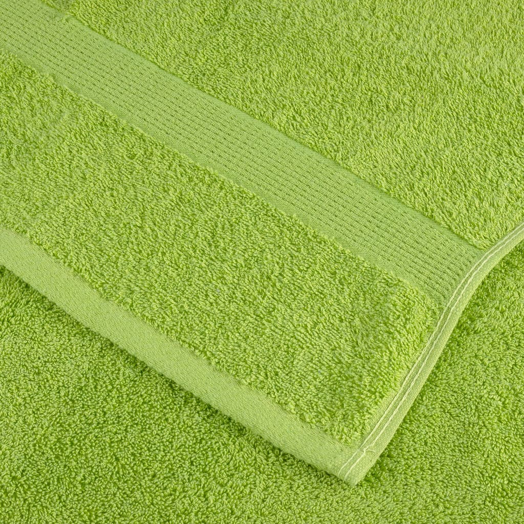 Juego de toallas premium SOLUND 6 uds verde manzana 600 gsm