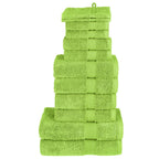 Juego de toallas premium SOLUND 12 uds verde 600 gsm