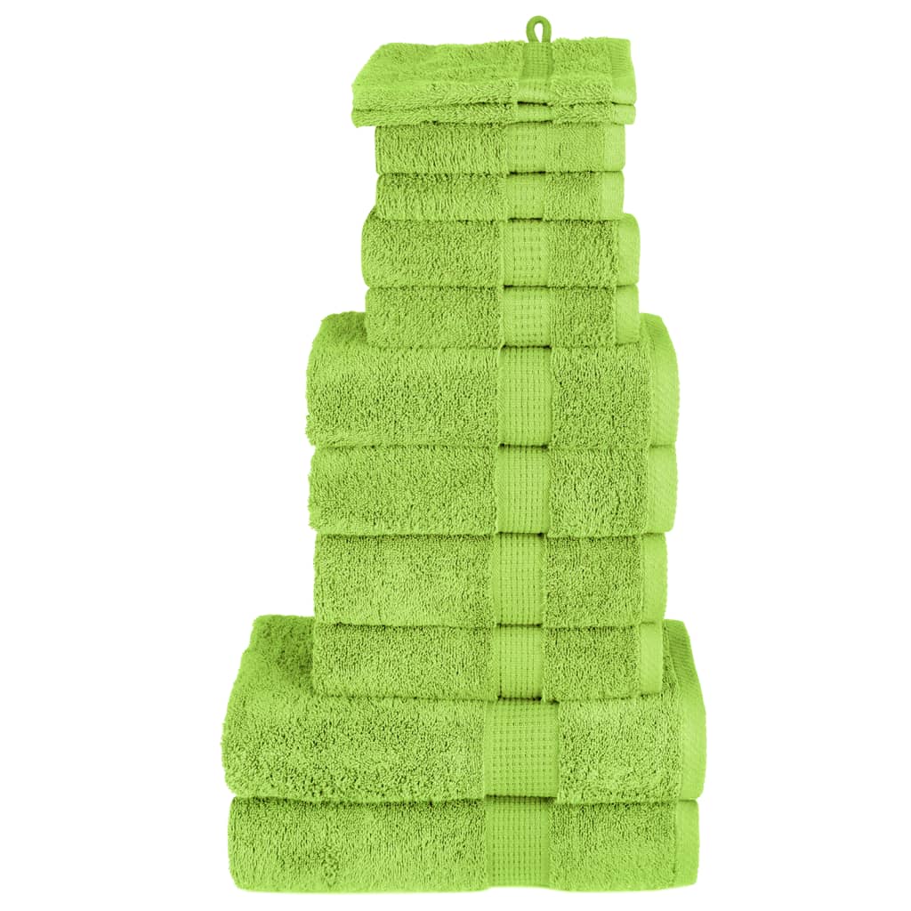 Juego de toallas premium SOLUND 12 uds verde 600 gsm