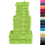 Juego de toallas premium SOLUND 12 uds verde 600 gsm