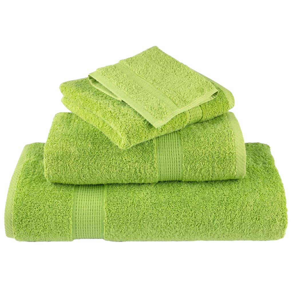 Juego de toallas premium SOLUND 12 uds verde 600 gsm
