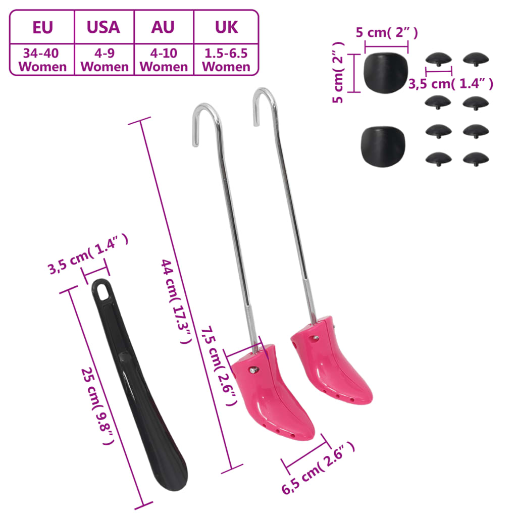 Ensanchadores de botas con horma plástico rosa EU 34-40