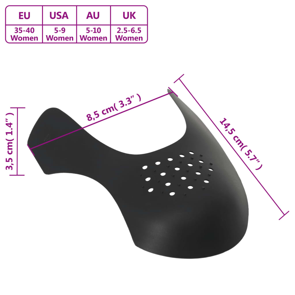 Protectores de pliegues para zapatos 2 pares plástico EU 35-40
