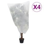 Cubierta para plantas con cordón 4 uds 70 g/m² 0,8x0,8m