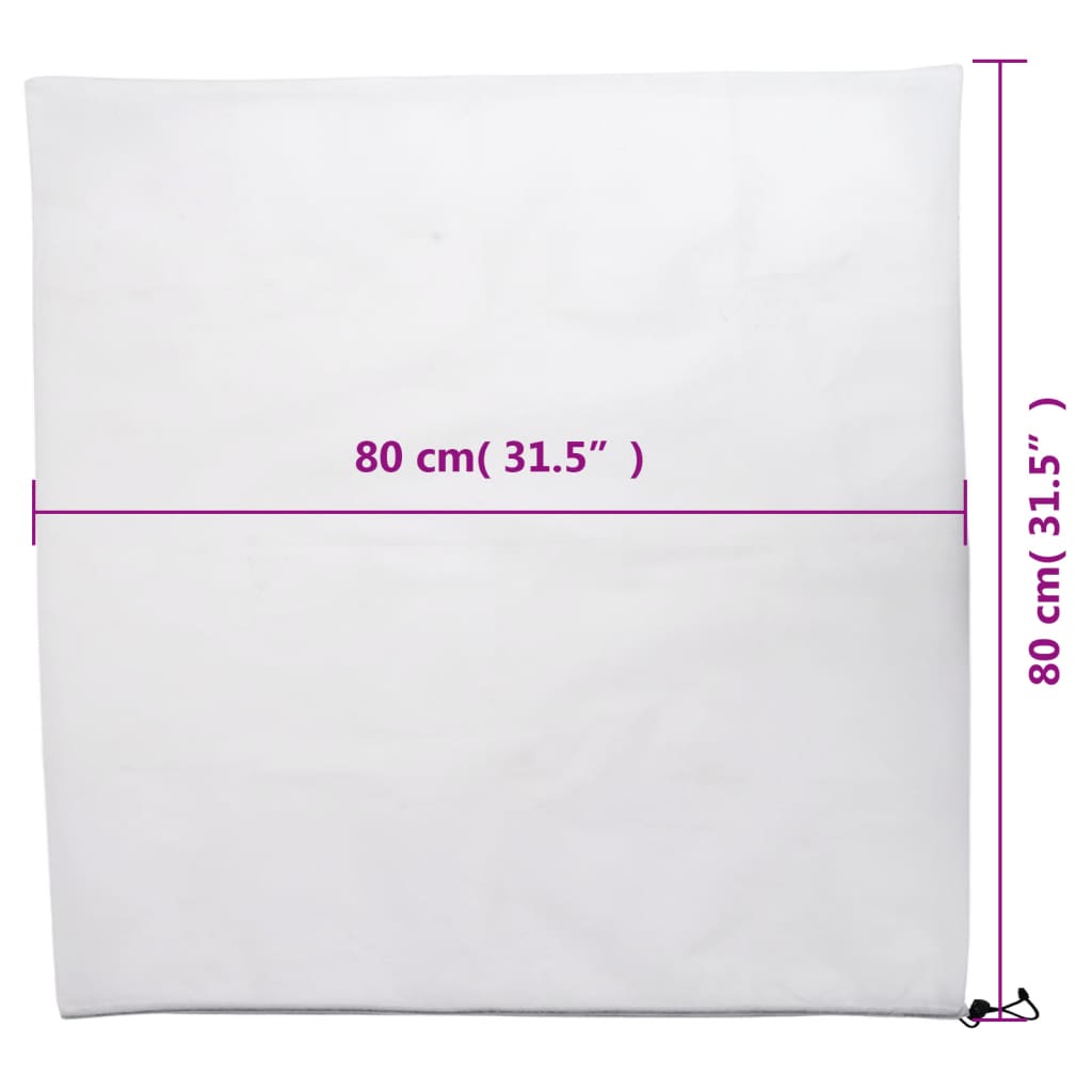 Cubierta para plantas con cordón 4 uds 70 g/m² 0,8x0,8m