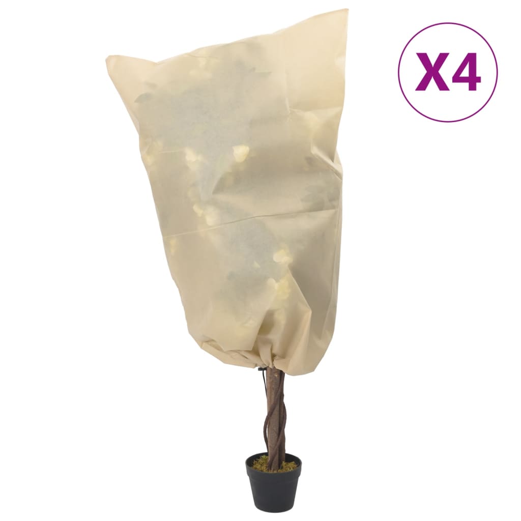 Cobertura para plantas com cordão 4 unid. 70 g/m² 0,8x0,8m