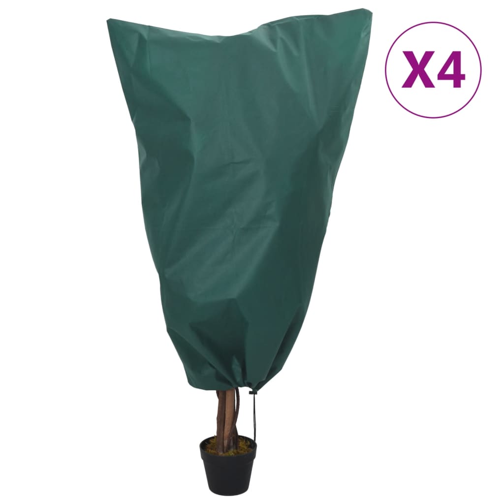 Cobertura para plantas com cordão 4 unid. 70 g/m² 0,8x0,8m