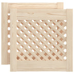 Puertas de armario entramado 2 uds madera pino 39,5x39,5cm
