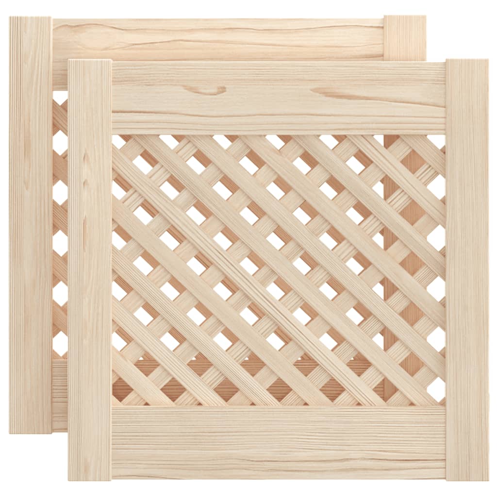 Puertas de armario entramado 2 uds madera pino 39,5x39,5cm
