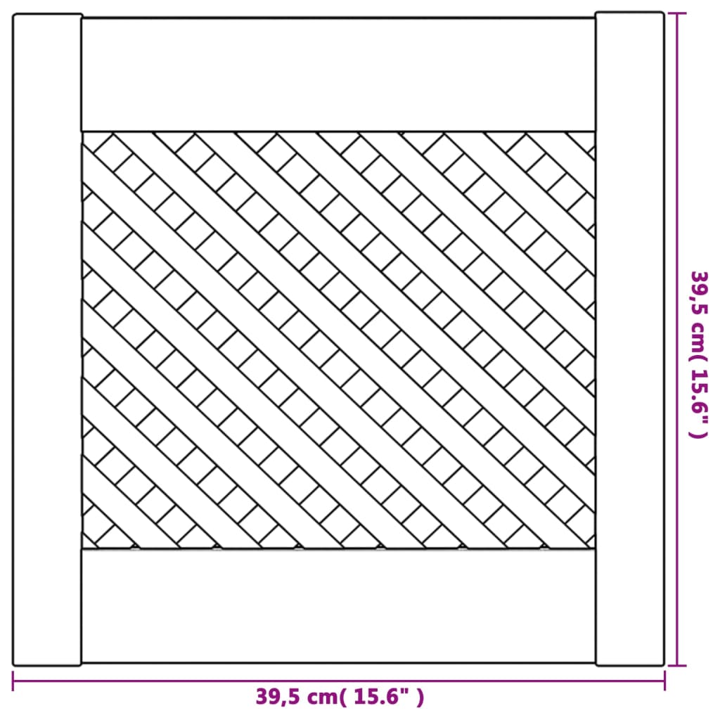 Puertas de armario entramado 2 uds madera pino 39,5x39,5cm