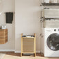 Laundry hamper with bamboo bag, grey, 32x30x36.5 cm
