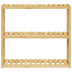Estantería de pared para baño de 3 niveles bambú 60x15x54 cm