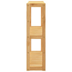 Estantería de pared para baño de 3 niveles bambú 60x15x54 cm