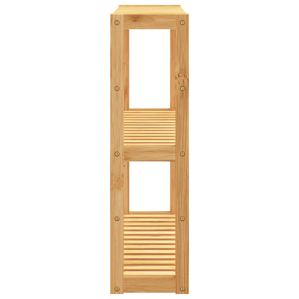 Estantería de pared para baño de 3 niveles bambú 60x15x54 cm