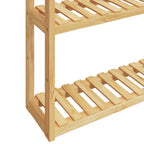 Estantería de pared para baño de 3 niveles bambú 60x15x54 cm