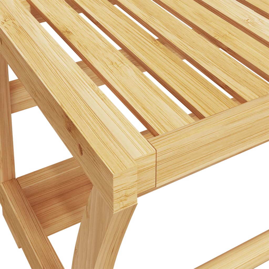 Toallero con estante bambú 60x25x20 cm