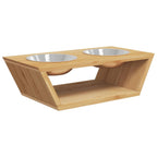 Comederos altos para perros bambú 35,5x18x10,5 cm