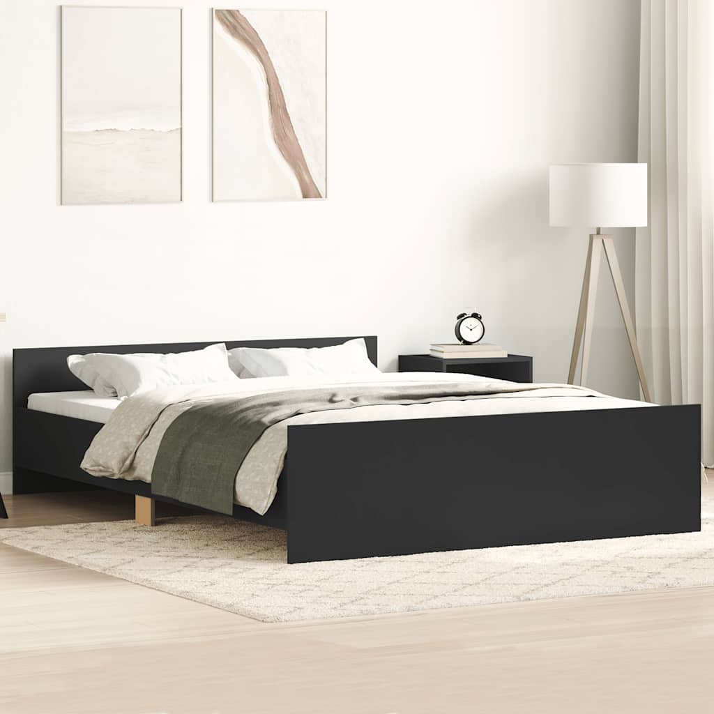 Cama sin colchón blanca 180x200 cm madera de ingeniería