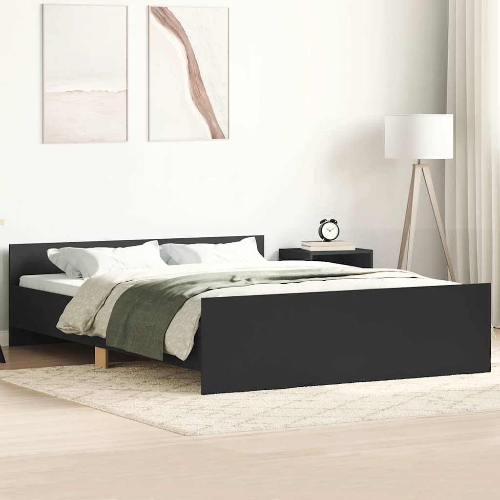 Cama sin colchón blanca 180x200 cm madera de ingeniería