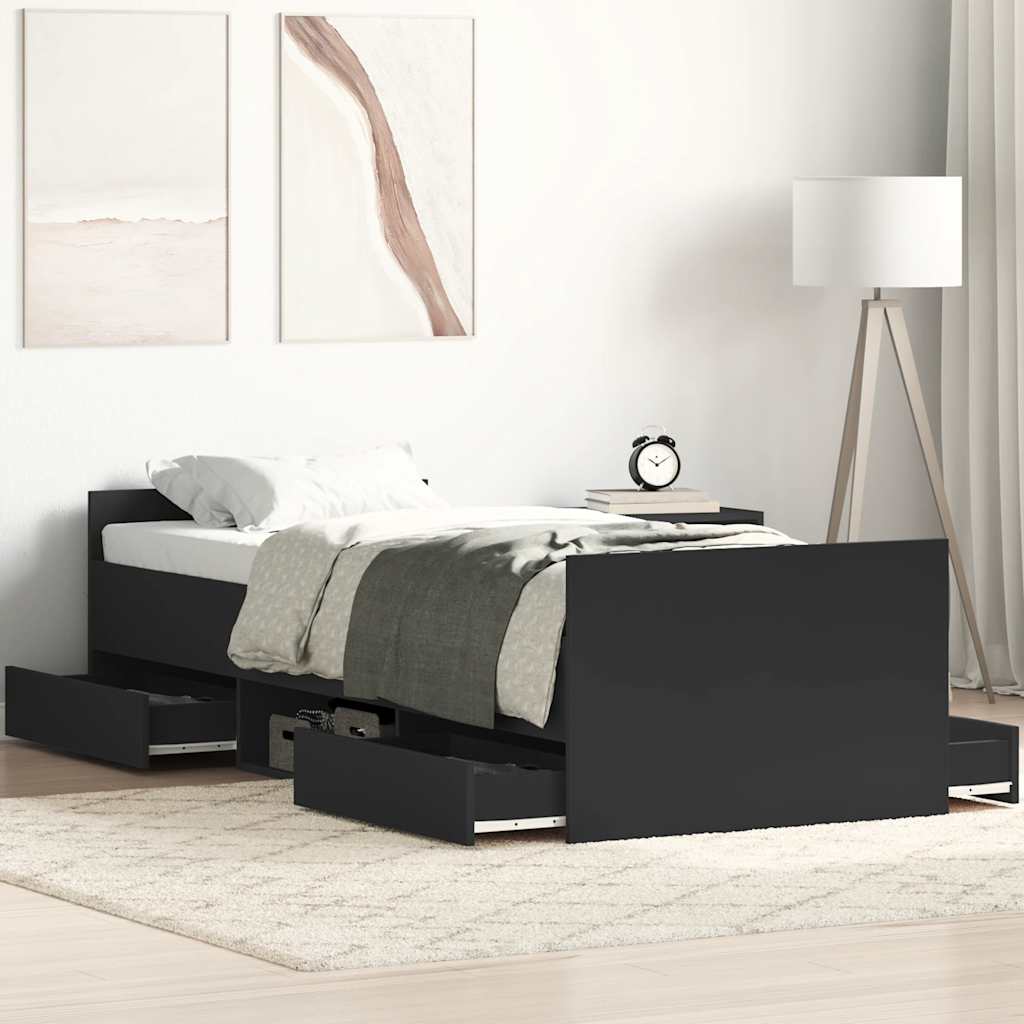 Cama sin colchón blanca 180x200 cm madera de ingeniería