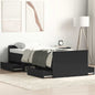White bed frame without mattress 180x200 cm engineered wood